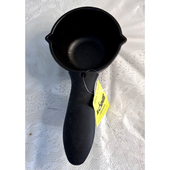 Lodge Cast Iron Melting Pot Pouring Spouts Silicone Hot Handle Holder Dad Gift - Picture 2 of 10